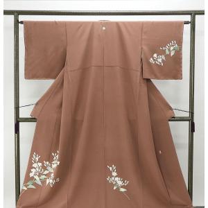 訪問着 正絹 加賀友禅 稲手明仁作 撫子 未仕立て 仮絵羽 着物 反物