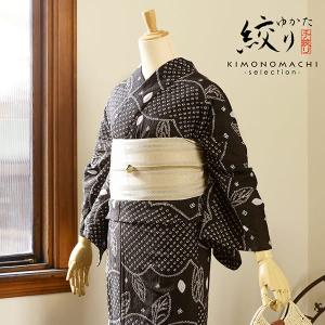 お仕立て上がり絞り浴衣単品「チャーミング花火 紺」有松絞り 女性浴衣