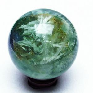 グリーン フローライト AAAAA 丸玉 直径 約51mm 虹入り レインボー