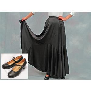 フラメンコシューズ釘あり 練習用 幅広め 入門 本革 黒 フラメンコ靴