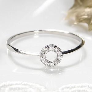 K18 WG ゴールド 指輪 リング ダイヤモンド ダイヤ サークル ドーナツ