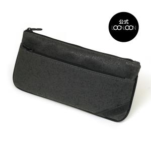 LOONLOON 660 レイニー ペンケース ブラック 大容量 おしゃれ 二階建て