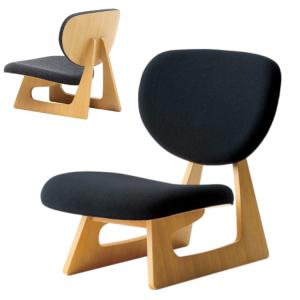 天童木工 和風座いす シンプル曲げ木座椅子 ケヤキブラウン色 : さぬき