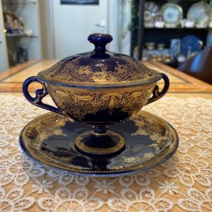 ノリタケ オールドノリタケ 金盛上 花籠装飾図紋 シュガーボウル 大鉢