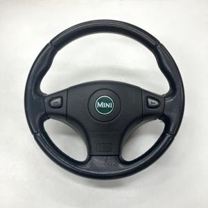 中古 クラシックミニ純正 エアバックボス付き レザーステアリング