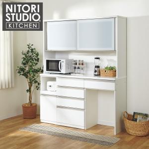 ニトリ（NITORI） 幅157cm キッチンボード(ラピス2BK157 ブラック