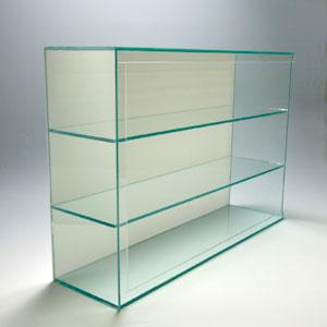 送料無料 壁掛け 背面白 棚3段 】 アクリルコレクションケース