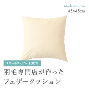 フェザー クッション ヌード 中身 40×40cm 四角 スクエア 羽根