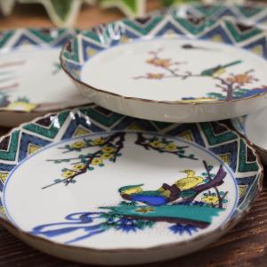 九谷焼 小鉢揃 吉田屋風桃に鳥 / 青郊窯 和食器 鉢 小鉢 人気 ギフト