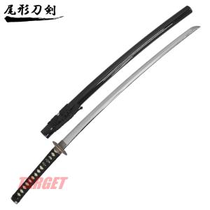 日本刀（美術鑑賞用模造刀）大刀・小刀2本セット 黒石目 新デザイン