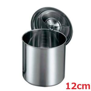 クローバー モリブデン 丸型キッチンポット 目盛付 12cm 手無 / 業務用