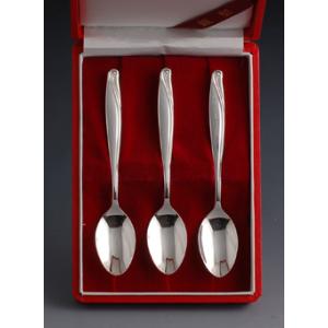 銀製カトラリー「松・竹・梅」三種類スプーンセット : 銀食器・銀製器