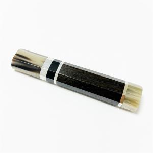 スタビライズドウッド 黒水牛角 ☆ 両段銀巻 ペティナイフ120 ペティ