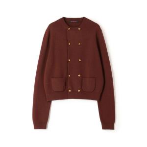 CABaN（キャバン） カーディガン コットンカシミヤ バイカラークルー