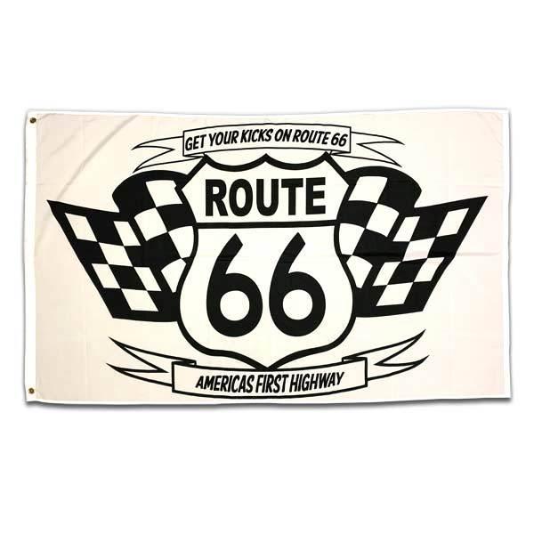 ROUTE66 FLAG ルート66 フラッグ チェッカ− アメリカ雑貨 アメリカン