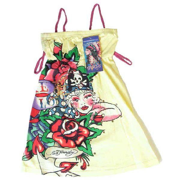Ed Hardy（エド・ハーディー） ワンピースドレス 女の子 2-7才 レモン