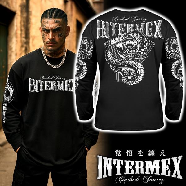 長袖 Tシャツ ロンT 服 INTERMEX インターメックス コブラ itm-062 黒