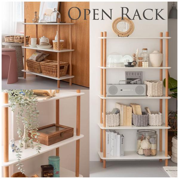 東谷 ラック3段 ホワイト W80×D30×H85.5 ねじ込み式 PT-976WH