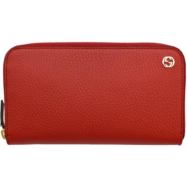 GUCCI（グッチ） 財布 ラウンドファスナー長財布 メンズ レッド 449347