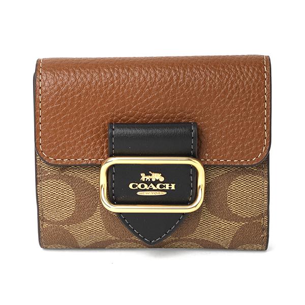 COACH（コーチ） 並行輸入 3つ折り財布 カラーブロック シグネチャー