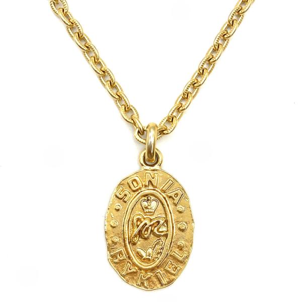 ソニアリキエル SONIA RYKIEL ネックレス メタル ゴールド プレート