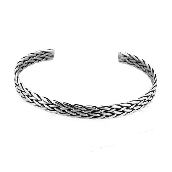 メッシュ バングル 編み込み ノット ニット ブレスレット 腕輪