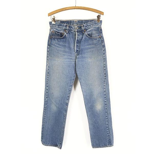 古着 80s USA製 Levi's 501 「66 後期」 黒カン 内股シングル ヒゲ 縦