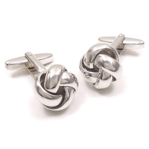 シルバー900 K18 ダイヤモンド付きカフリンクス シルバー900 K18