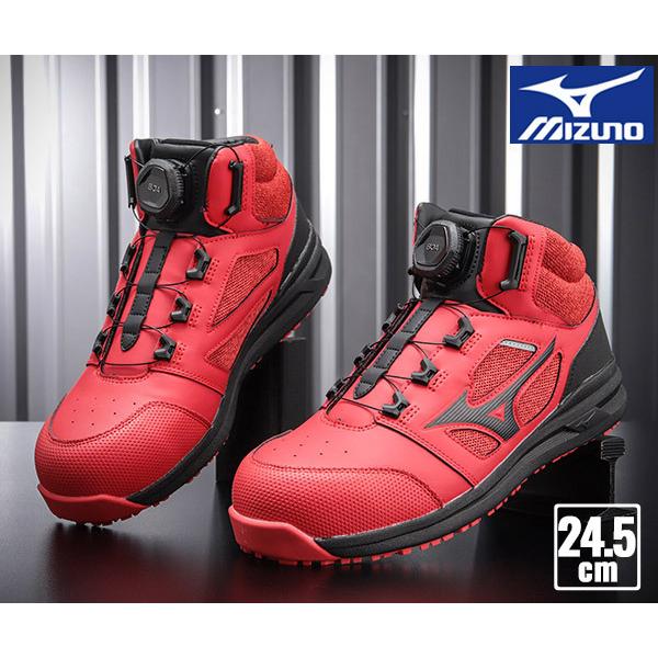 MIZUNO（ミズノ） [ポイント10倍] 安全靴 F1GA220362 24.5cm レッド