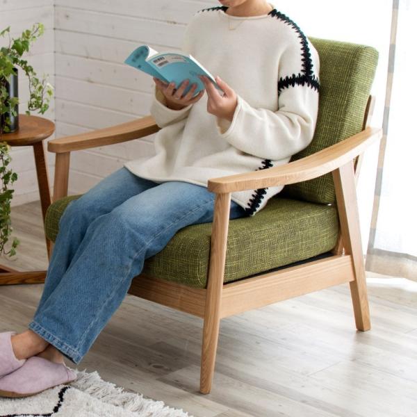 ソファ ソファー 1人掛け 一人掛け 天然木製 肘掛け ひじ掛け アーム