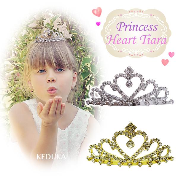 プリンセス ミニ ハートティアラ ゴールド シルバー お姫様 ティアラ