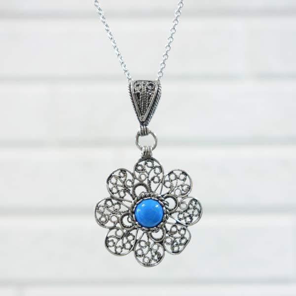 ターコイズ ペンダントトップ トルコ石 シルバー925 テルカーリ トルコ