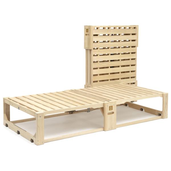 桐らくね プレミアム35 【日本製】 総桐製 すのこ折りたたみベッド