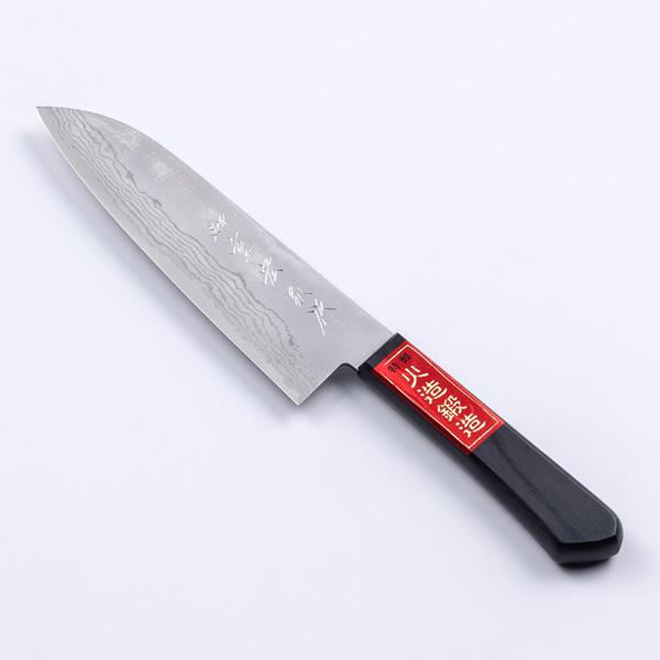 名入れ無料 重宏別作 三徳包丁 両刃 170mm V金10号 ステンレス