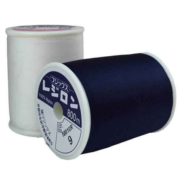 フジックス ニット用ミシン糸 レジロン ミシン糸 50番 800m 大巻 白/黒