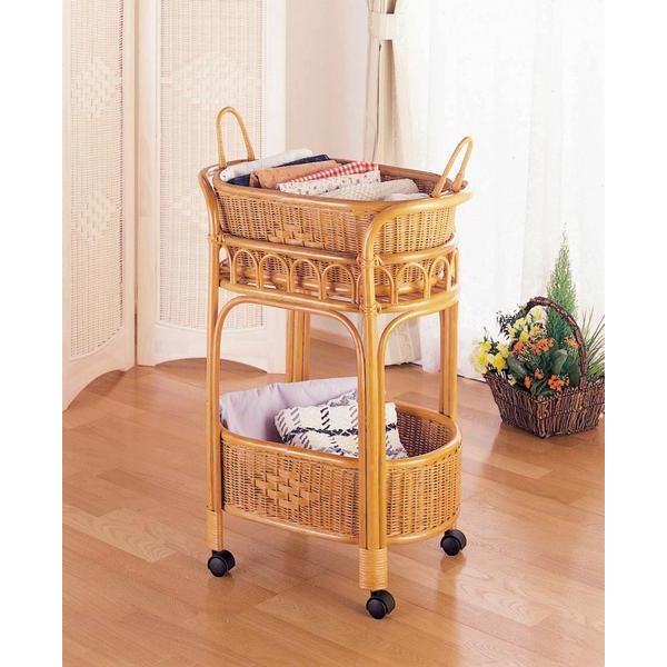 今枝商店 ☆今枝商店 ラタン 籐 脱衣かご ランドリー バスケット 2段