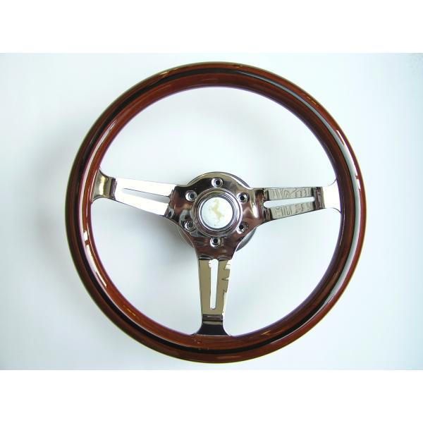 大特価品!高級ウッドハンドル ナルディタイプ 33パイ (ホーンボタン