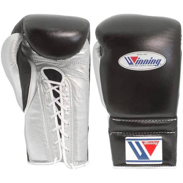 12オンス MS-400-BLKSLV1 ウイニング ボクシンググローブ ひも式