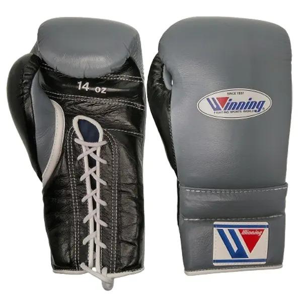 14オンス MS-500-GRYBLK1 ウイニング ボクシンググローブ ひも式