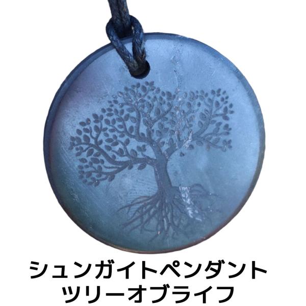 シュンガイト ペンダント ツリーオブライフ PE179 ネックレス ロシア