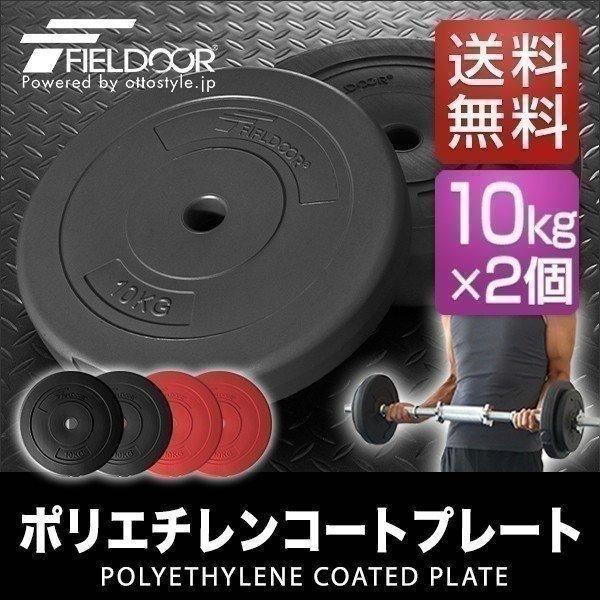 1年保証 バーベル 用 プレート 10kg 2個セット ポリエチレンコート