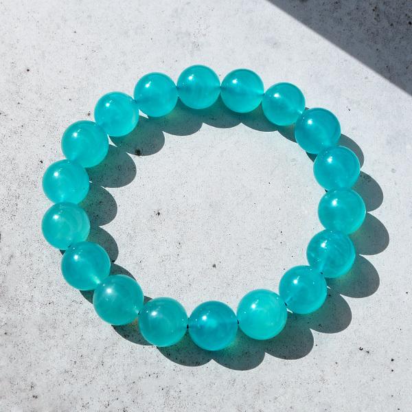 アイスアマゾナイト 11mm ブレスレット マダガスカル産 みずみずしい