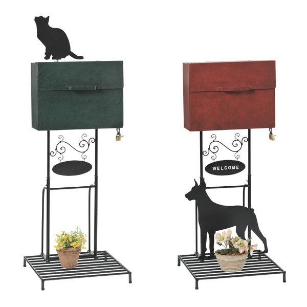 □在庫限り・入荷なし□郵便ポスト スタンドポスト Dog Cat （ ポスト