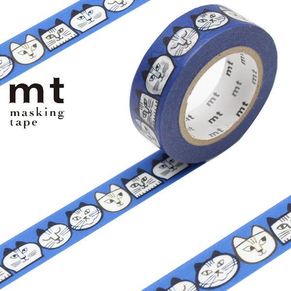 マスキングテープ mt リサラーソン ねこのかお 幅15mm （ カモ井加工紙