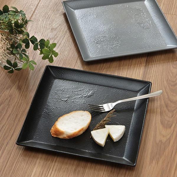 プレート 26cm クラフトアート スクエア 角皿 スレート風 合成漆器