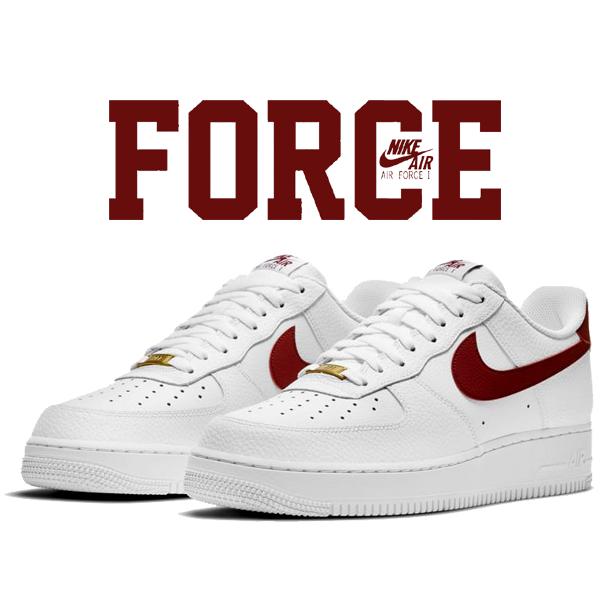 エア フォース 1 ナイキ '07 NIKE AIR FORCE 07 white/team red-wht