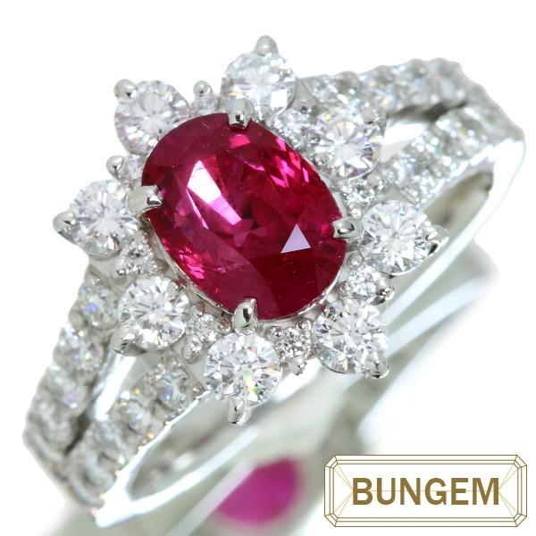 ルビー リング/指輪 2.09ct プラチナ900 PT900 濃厚レッド 力強い赤