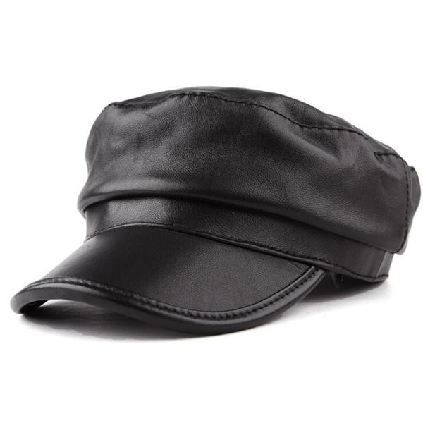SALE！ 本革 マリンキャップ メンズ リアルレザー ワーク帽子
