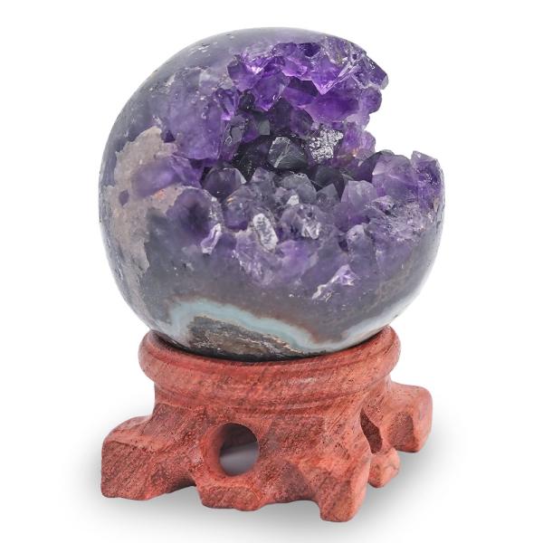 アメジスト 笑口 丸玉 5.5cm 天然石 パワーストーン 開運 インテリア