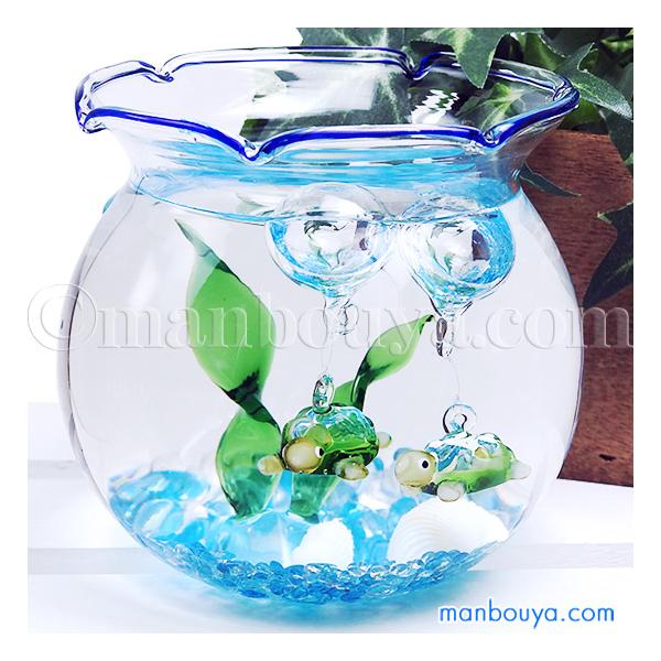 浮き玉 ガラス細工 ミニチュア カメ 雑貨 プレゼント 海の生き物 浮き
